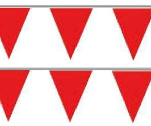 Bandeira Plástico Triângulo Vermelho