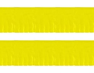 Bandeira Plástico franja Amarelo