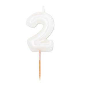 Vela Branco Pérola número 2