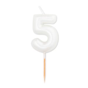 Vela Branco Pérola número 5