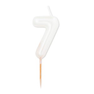 Vela Branco Pérola número 7