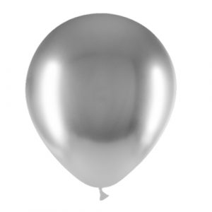 Balão Latex PRATA BRILHANTE 12