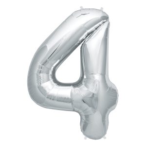Balão Foil PRATA número 4