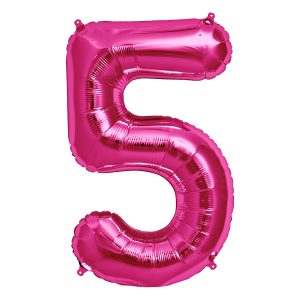 Balão Foil ROSA FUCSIA número 5