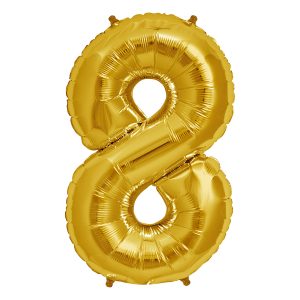 Balão Foil DOURADO número 8
