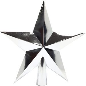 Estrela topo árvore prata
