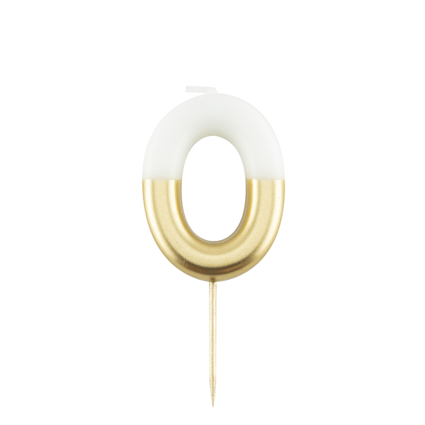 B506.40 Vela Branco e Dourada número 0