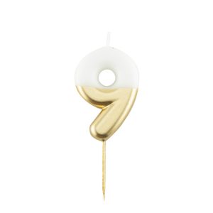 Vela Branco e Dourada número 9