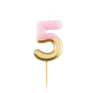 Vela Rosa e Dourada número 5