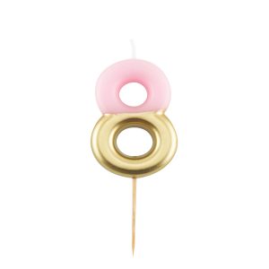 Vela Rosa e Dourada número 8