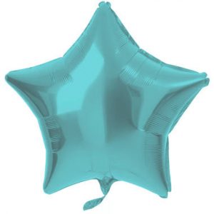 Balão Estrela Foil VERDE ÁGUA MATTE 18