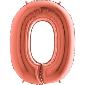 Balão Foil ROSE GOLD Número 0