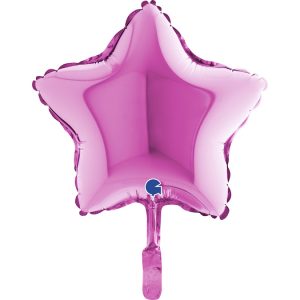 Balão Estrela Foil ROSA FUCSIA 9