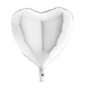 Balão Coração Foil BRANCO 18