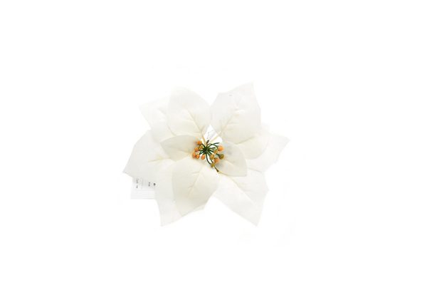 Flor Natal Poisentea branca 23cm
