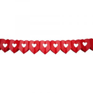 Grinalda papel coração 6m