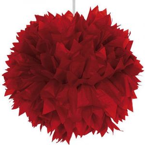 Pompom papel Vermelho