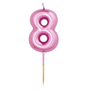 Vela Fucsia Metalizada número 8