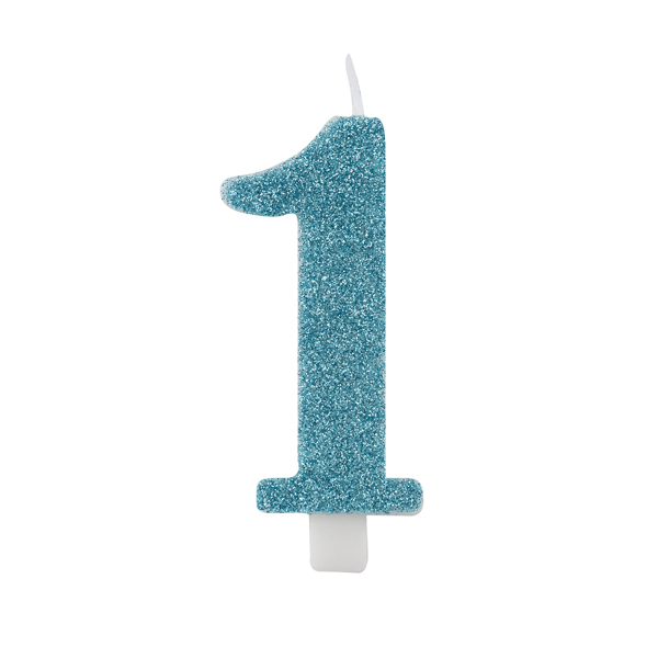 B504.31 Vela Azul Tiffany glitter número 1