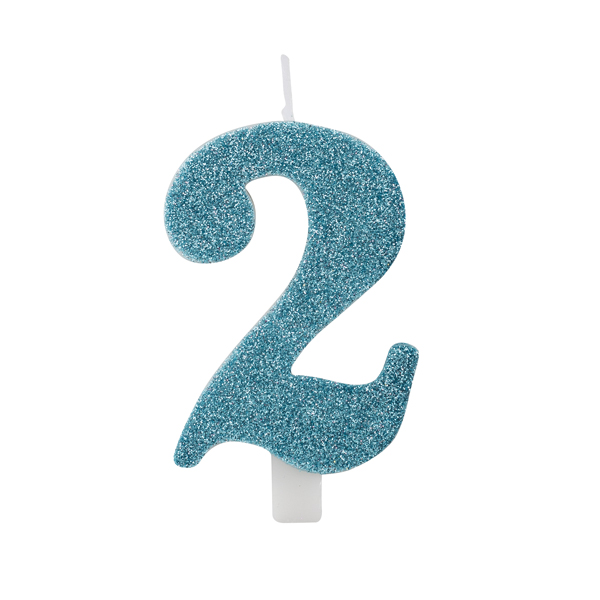 B504.32 Vela Azul Tiffany glitter número 2