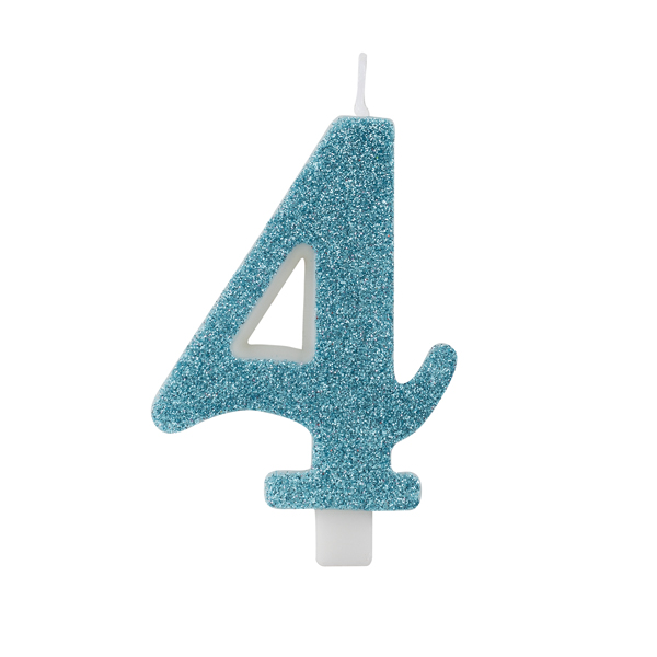 B504.34 Vela Azul Tiffany glitter número 4