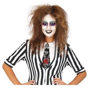 Gravata Tecido Preto Caveira e Aranha