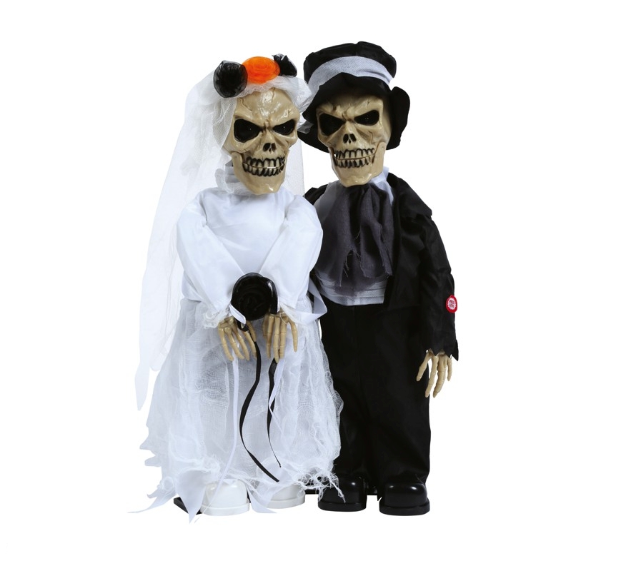 C26588 Casal Esqueletos Noivos com som