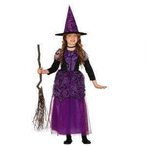 Fato de Bruxa Roxa menina 10/12