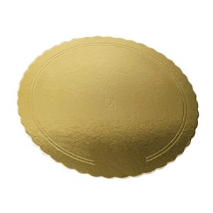 Prato redondo Cartão Duplo Dourado 32