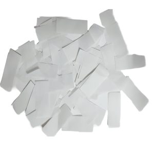 Saco 1kg Confeti Retangular Papel Branco