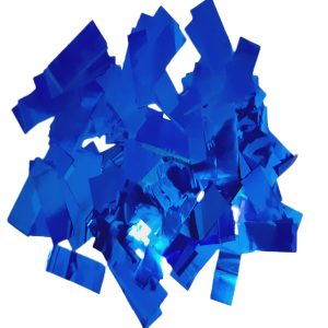 Saco 1kg Confeti Retangular Metalizado Azul