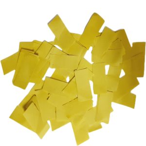 Saco 1kg Confeti Retangular Papel Amarelo