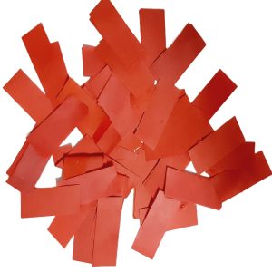 Saco 1kg Confeti Retangular Papel Vermelho