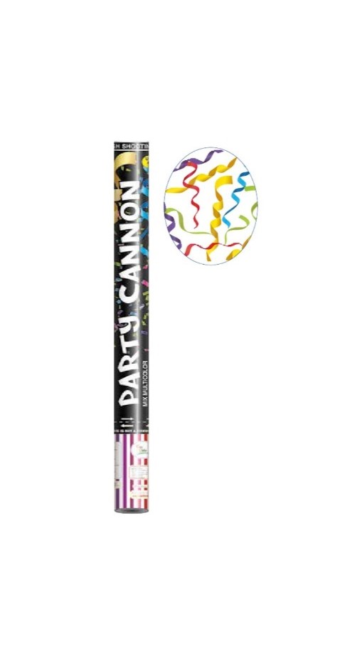 B50128 Lança Serpentinas Multicolores Metal/ Papel 60cm