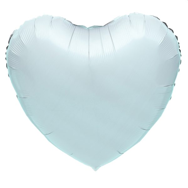 Balão Foil Coração cor Azul Claro 18