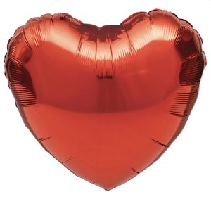 Balão Foil Coração cor Vermelho 18