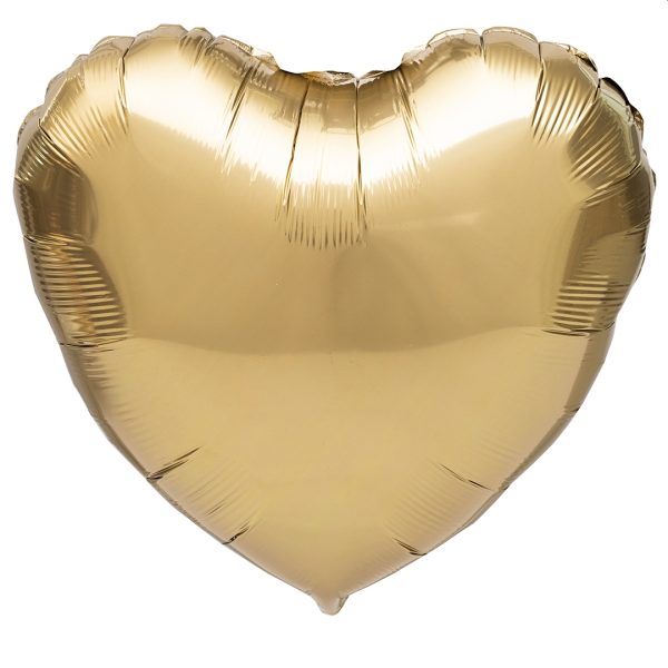 Balão Foil Coração cor Dourado Brilhante 18