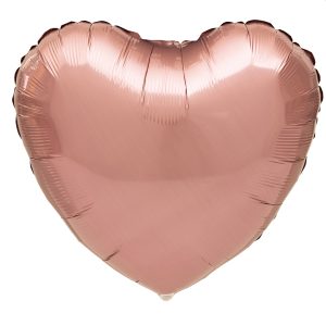 Balão Foil Coração cor Rose Gold 18