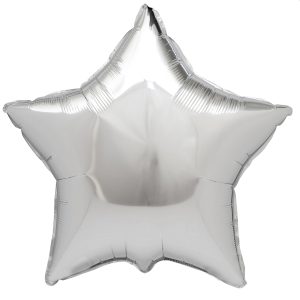 Balão Foil Estrela cor Prata 18