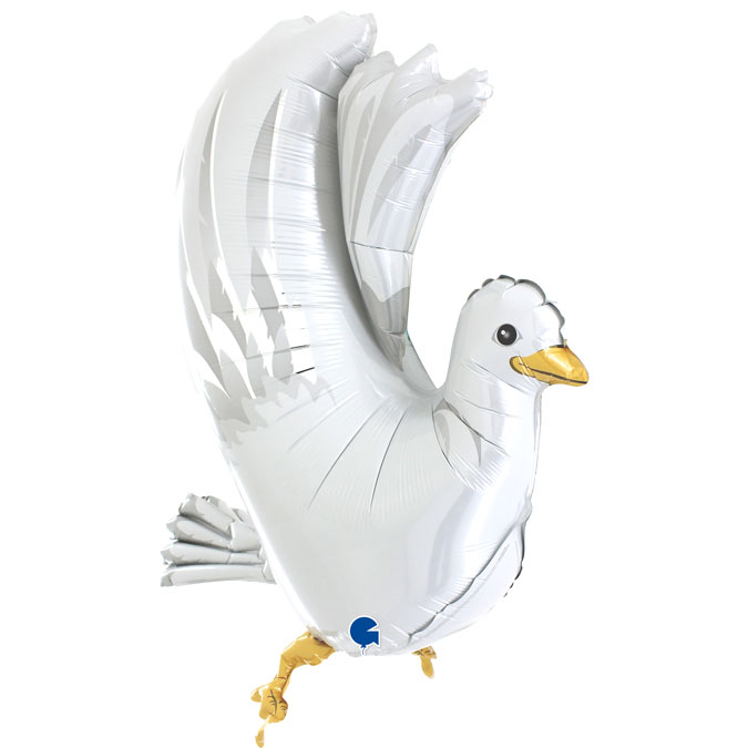 BG73020 Balão Foil POMBA 4D PRATEADA 37