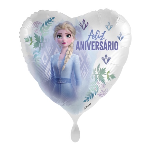 BGE17022 Balão Foil Coração "FROZEN FELIZ ANIVERSÁRIO" 17