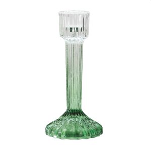 Castiçal vidro vela "tappered" Verde 16