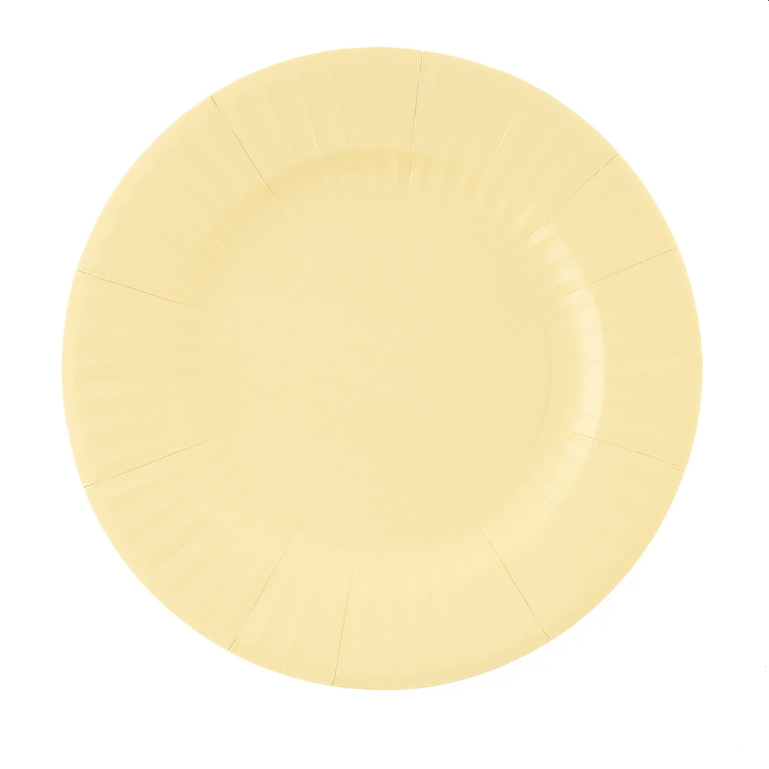 B644.20 Pratos Papel Liso AMARELO BAUNILHA PASTEL 27