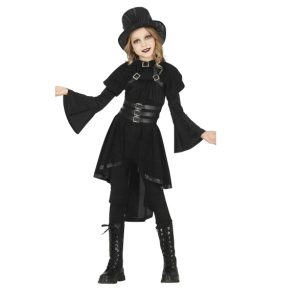 Fato Gótica preta Menina 7/9