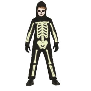 Fato Esqueleto Glow menino 3/4