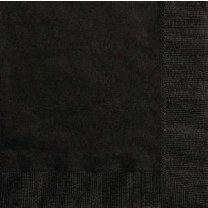 Guardanapos Papel 2F Preto pack 20