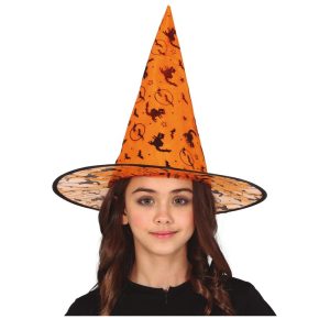 Chapéu Bruxa Laranja Criança 19