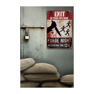 Placa Cartao "Purge Night" 37cm