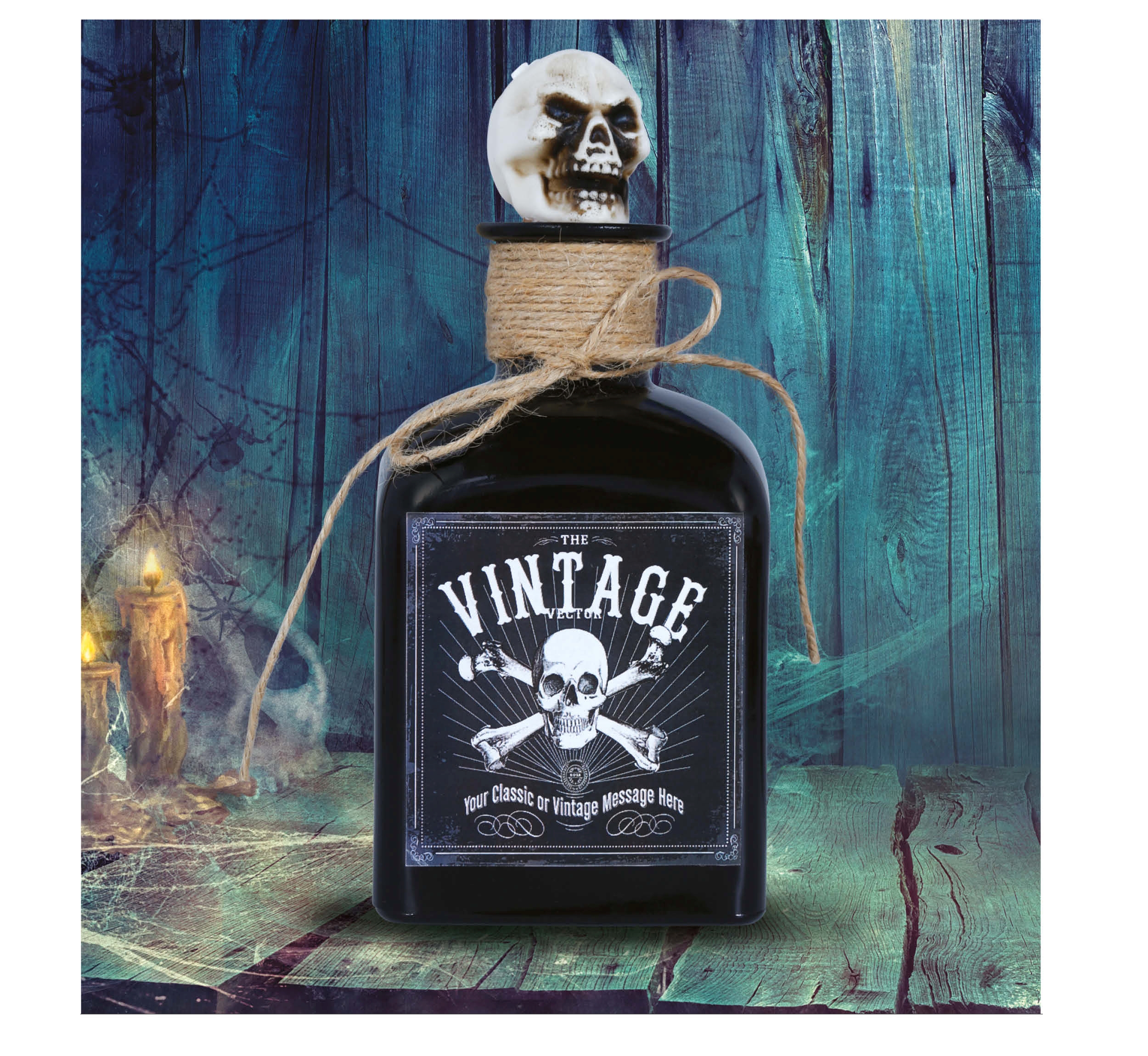 C24536 Garrafa Vidro Veneno 21cm