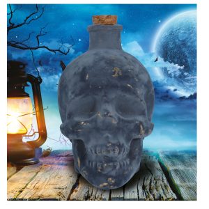 Garrafa Vidro Caveira 15cm